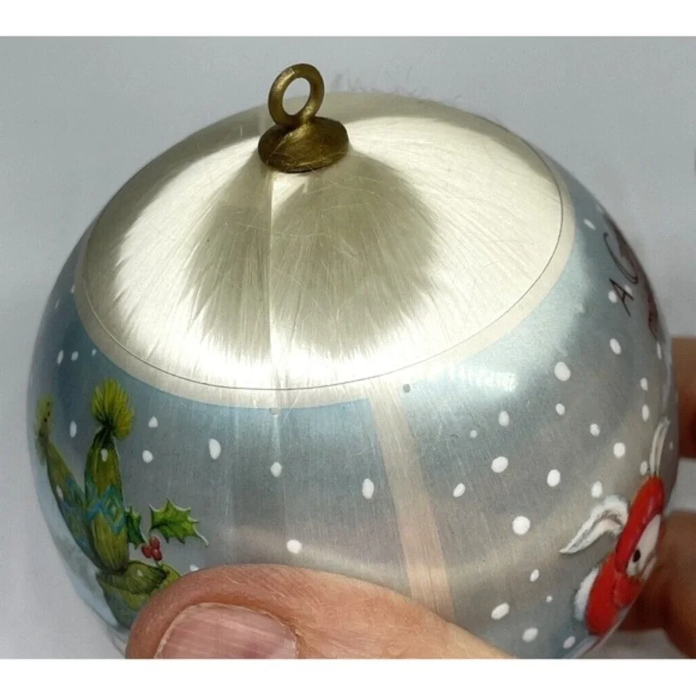 1982 Hallmark‎ GRANDSON Satin Christmas Ornament in Box Unbreakable